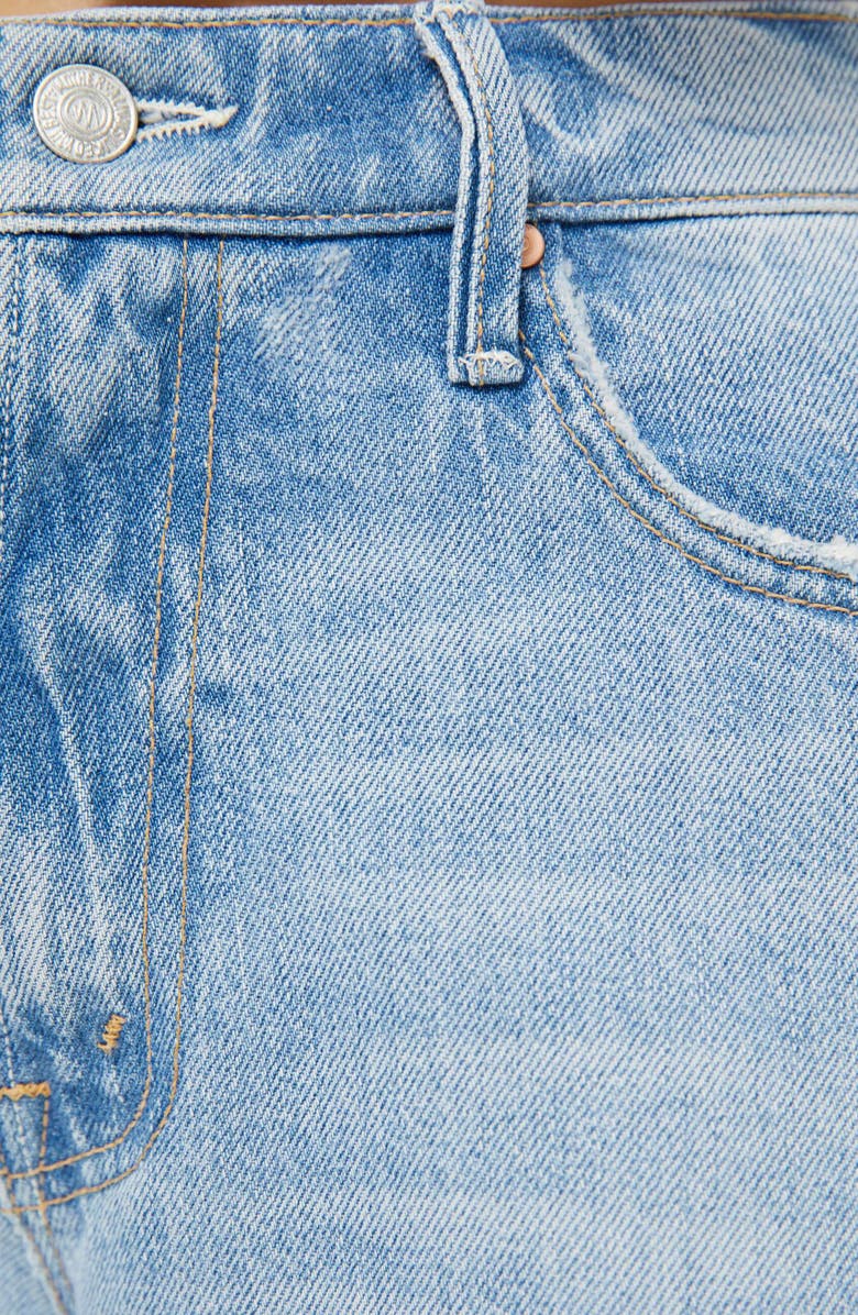 MOTHER The Maven Mid Rise Ripped Straight Leg Jeans, Alternate, color, Reelin It In