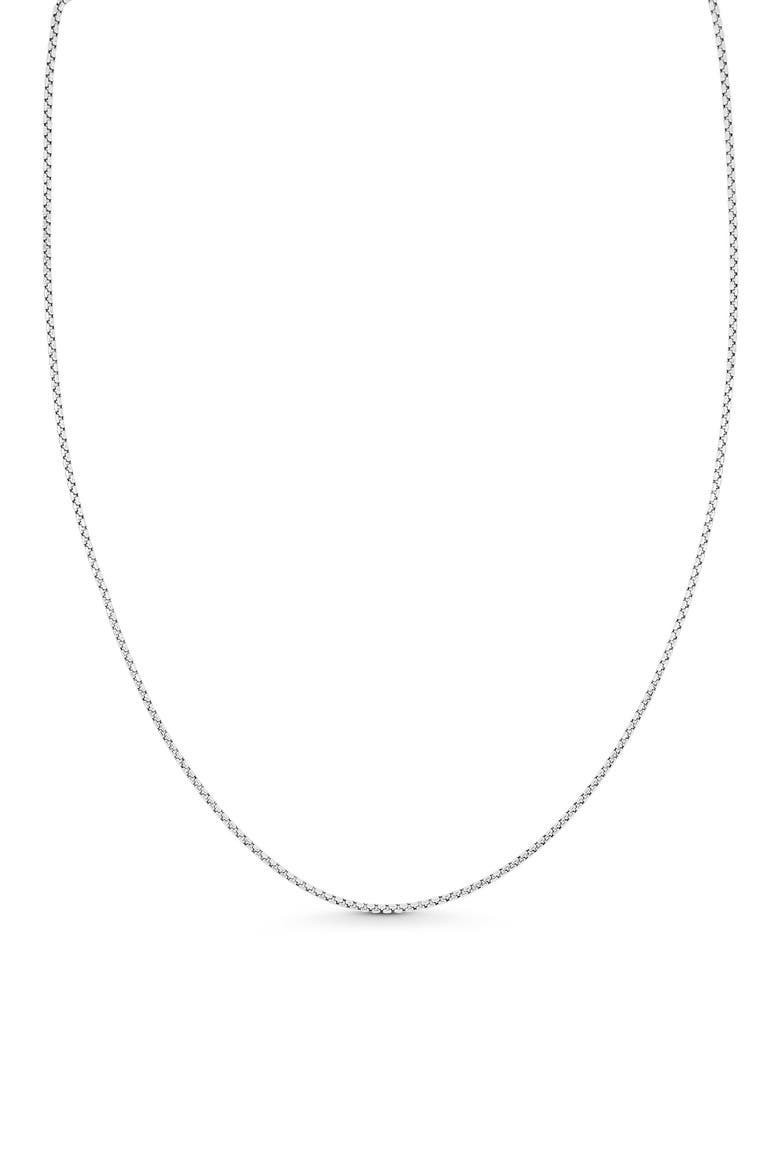 Men's 14K Gold Round Box Chain Necklace (Online Trunk Show), Main, color, 14K WHITE GOLD