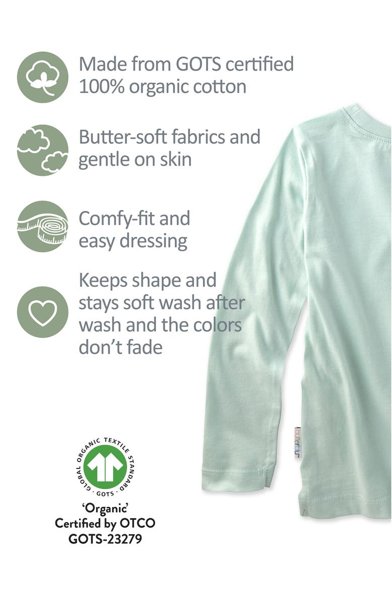 BUTTERBLU London 5-Pack Assorted Organic Cotton T-Shirts, Alternate, color, Seafoam