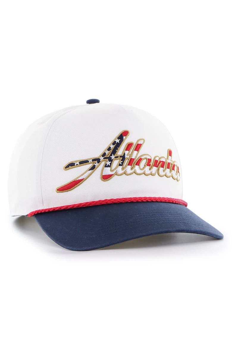 '47 Men's '47 White Atlanta Falcons Patriotic Overhand Hitch Adjustable Hat, Alternate, color, White