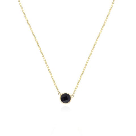 Onyx Single Bezel Necklace