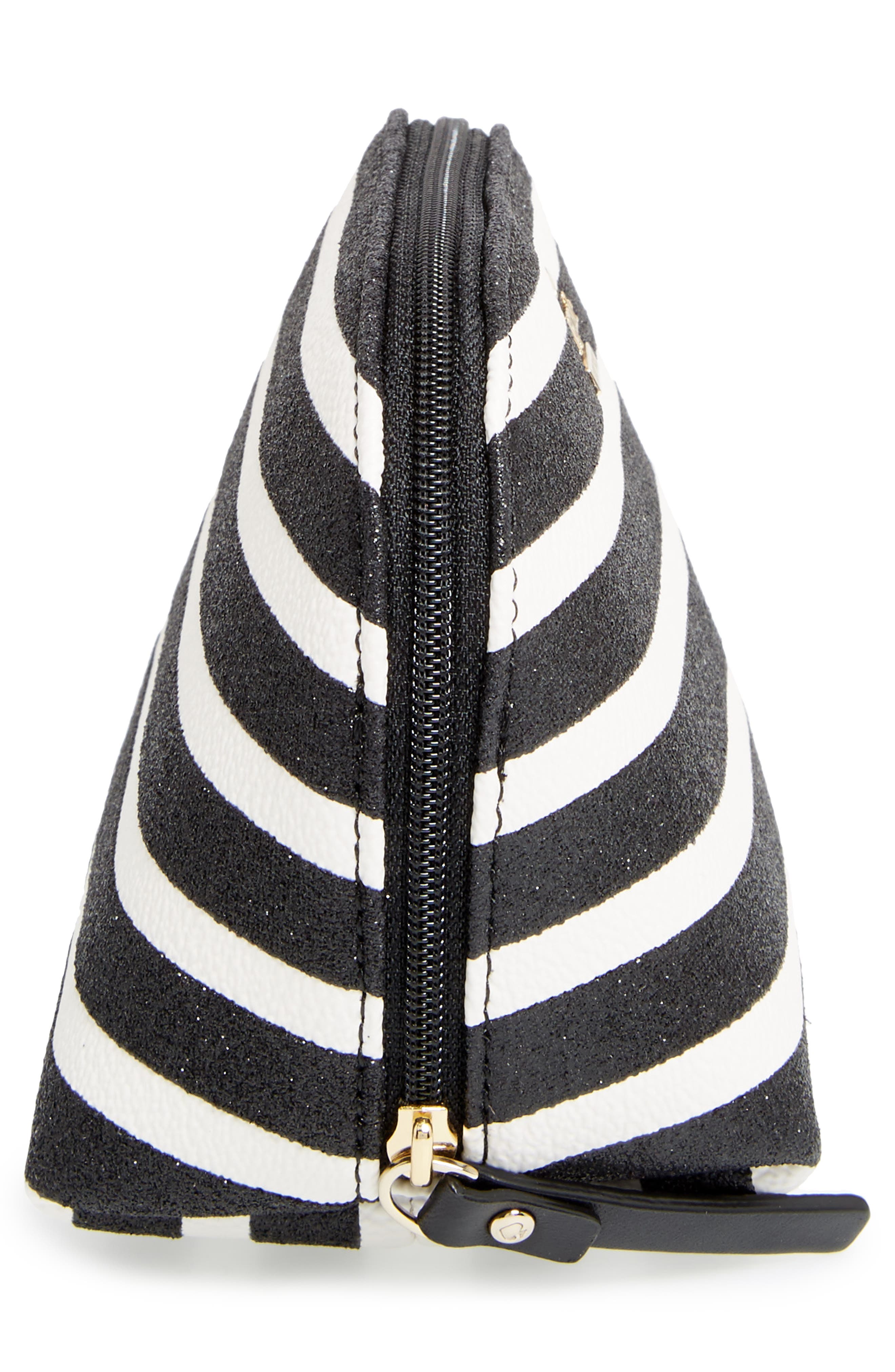 small glitter annabella cosmetics case, Alternate, color, BLACK MULTI