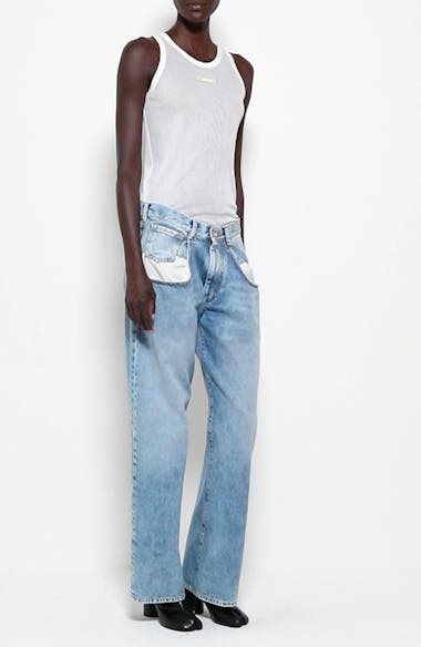Maison Margiela Elongated Pocket Nonstretch Denim Jeans | Nordstrom