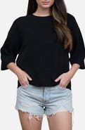 Blu Pepper Crewneck Sweater with Elbow Length Sleeves