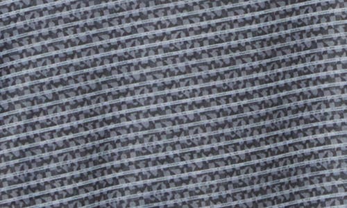 Greg Norman Fin Stripe Print Golf Polo In Black