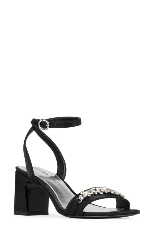 Donald Pliner Crystal Ankle Strap Sandal In Black
