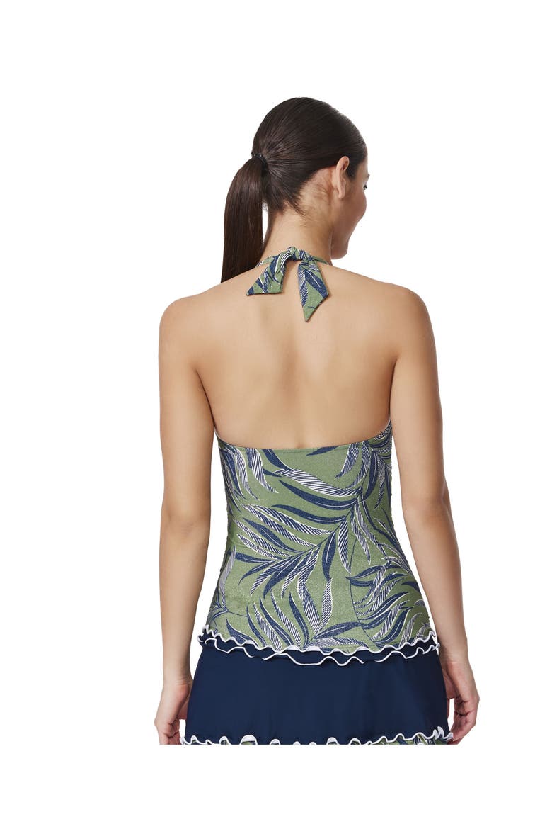 Palmita Halter Tankini Top, Alternate, color, Dusk-Green