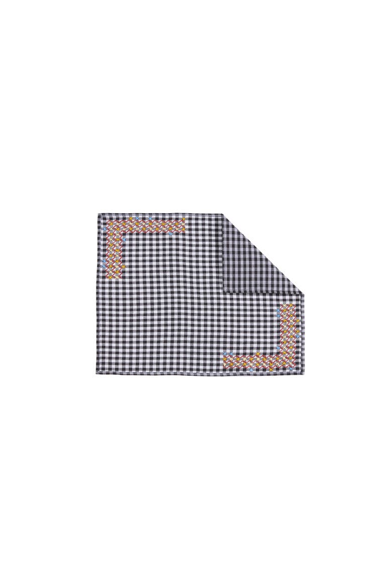 Estrellas Embroidered Placemat - Set of 2, Alternate, color, Black
