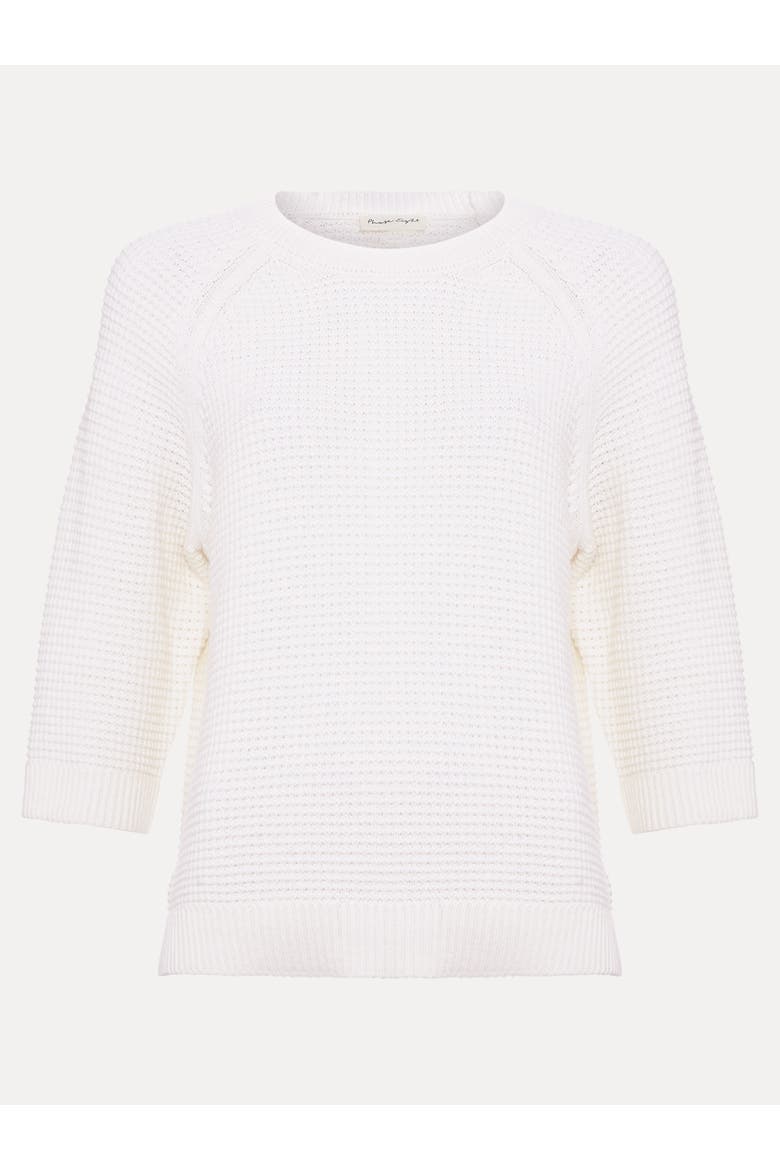 Odette Waffle Knit Sweater, Alternate, color, Ivory