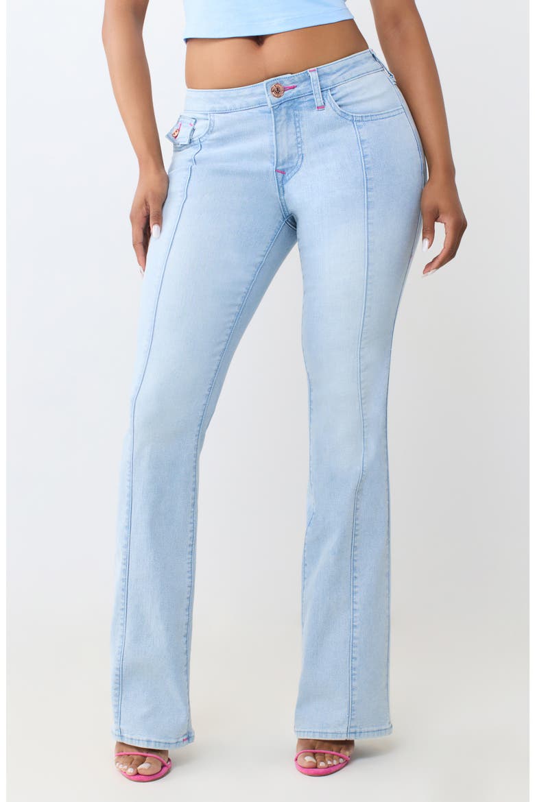 Becca Seamed Flap Pocket Bootcut Jeans, Main, color, LIGHT JOURNEY WASH