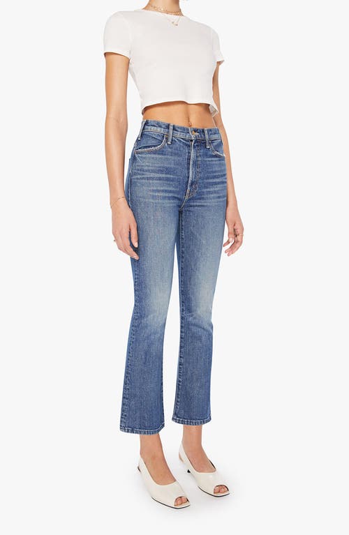 Mother The Hustler High Waist Ankle Bootcut Jeans In Blue