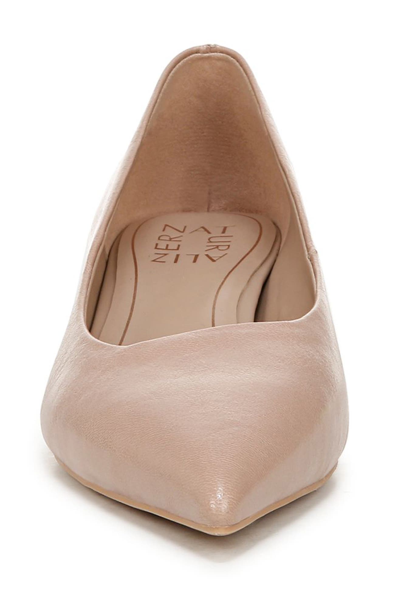 Naturalizer Natalia Pointed Toe Kitten Heel Pump, Alternate, color, Warm Taupe Tan Leather