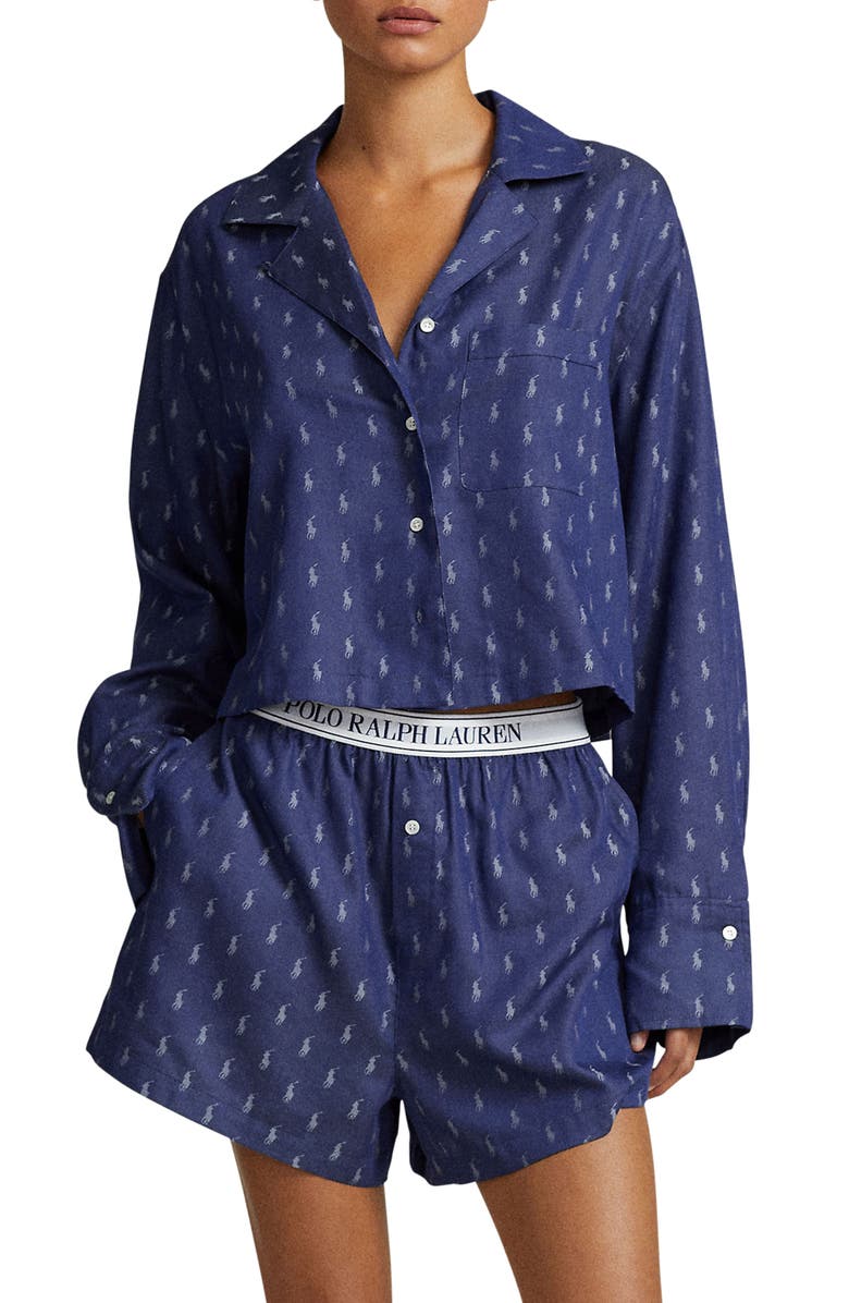 Polo Ralph Lauren Crop Short Pajamas, Main, color, 