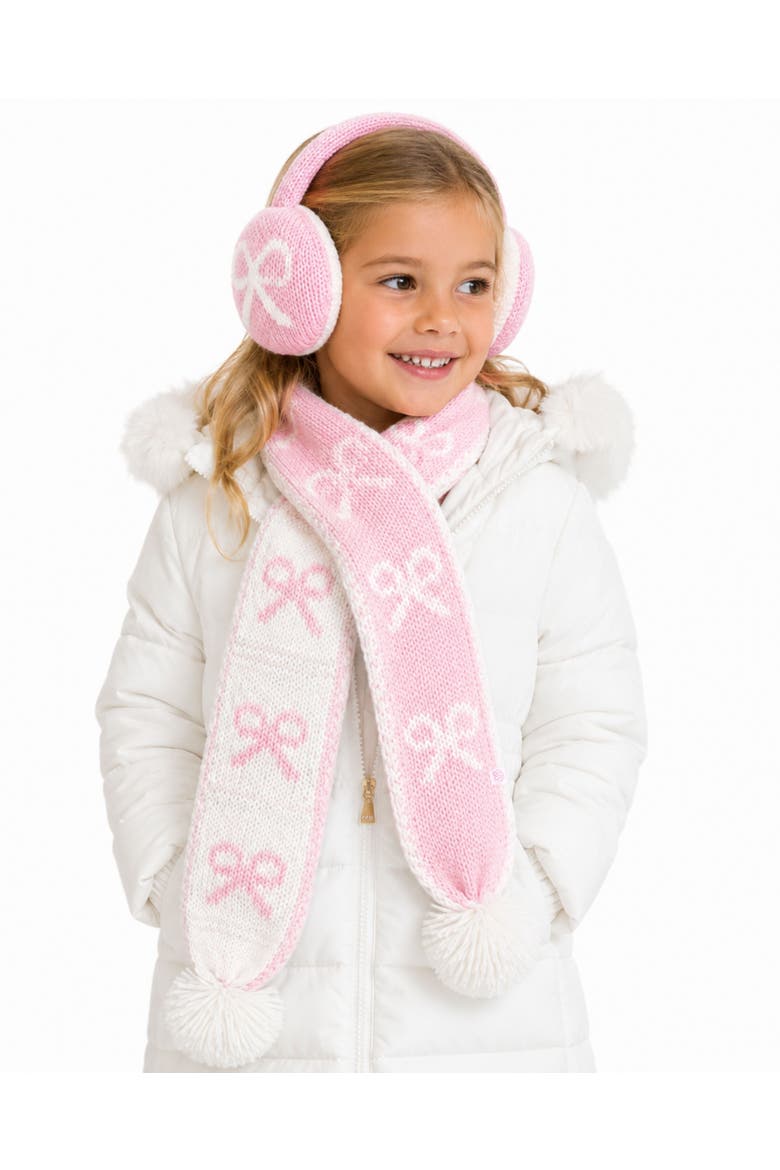 Bows Scarf, Alternate, color, Pink/Ivory
