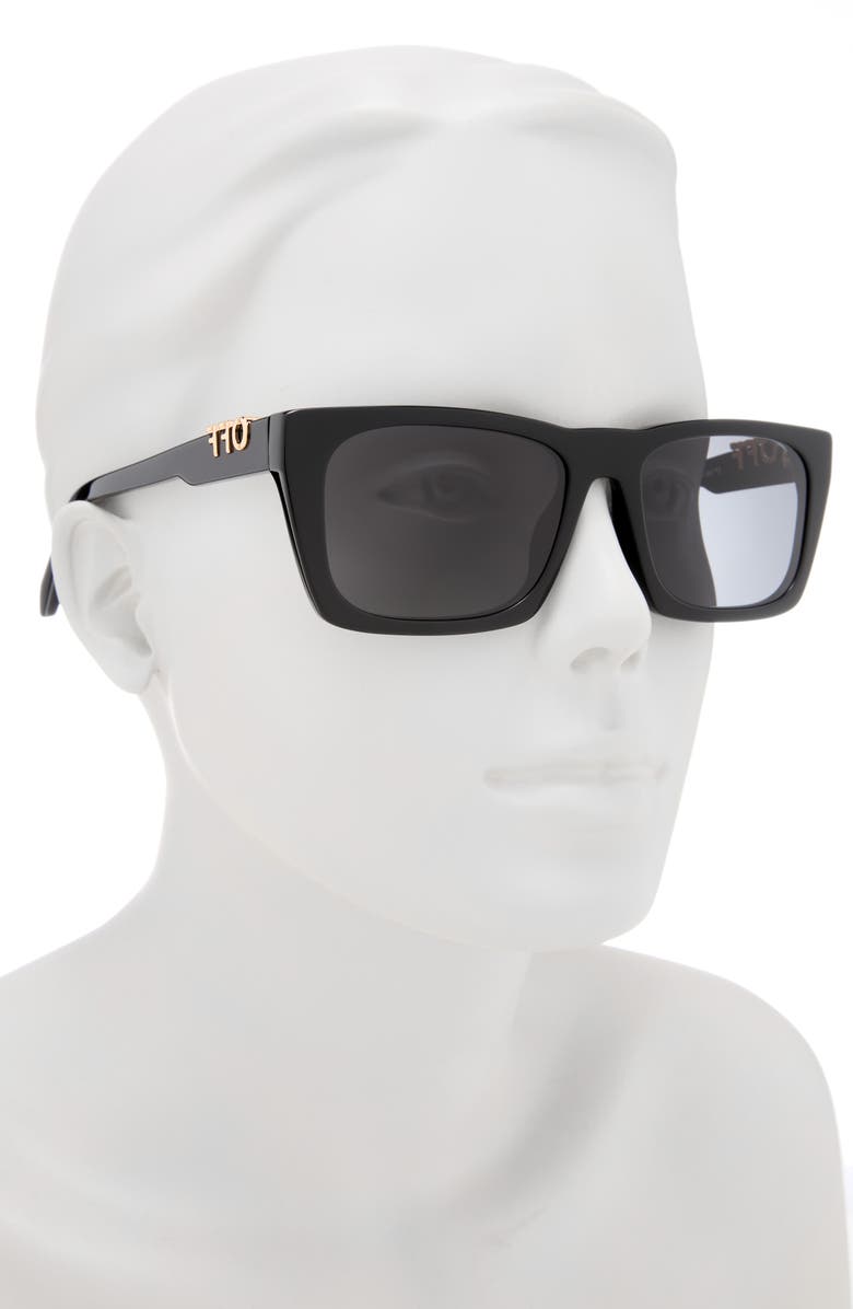 Off-White Albany 56mm Square Sunglasses, Alternate, color, Black Dark Grey
