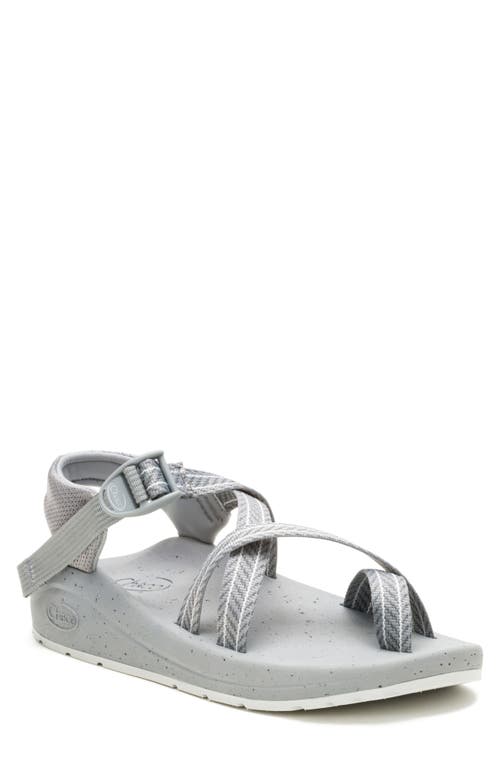 Chaco Cushz Toe Loop Sandal In Frond Cement Gray