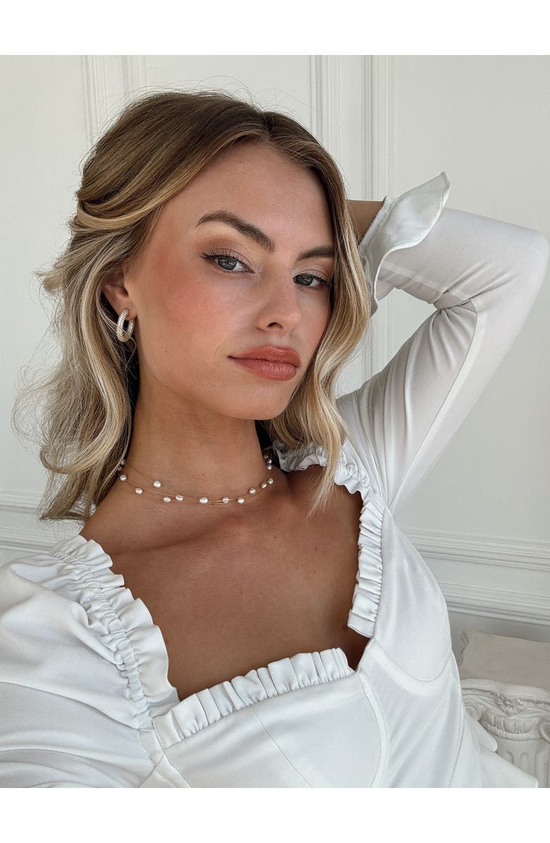 Untamed Petals Alex Crystal Hoops, Alternate, color, Gold