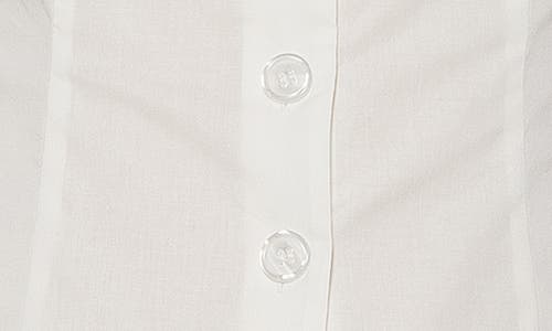 Alexia Admor Gulianna Scallop Collar Button-up Top In White
