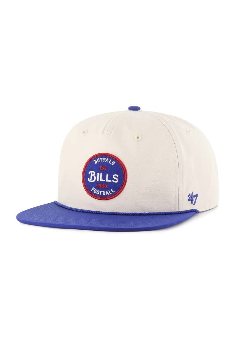 Men's '47  Natural Buffalo Bills Payson Captain Adjustable Hat, Main, color, Natural