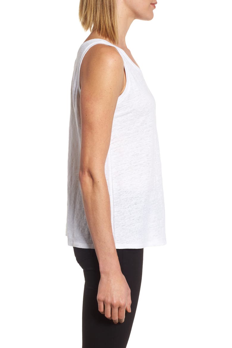 U- NECK LONG TANK, Alternate, color, WHITE