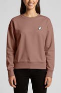 Dalix Heartly Ghost Relaxed Fleece Crewneck Sweatshirt
