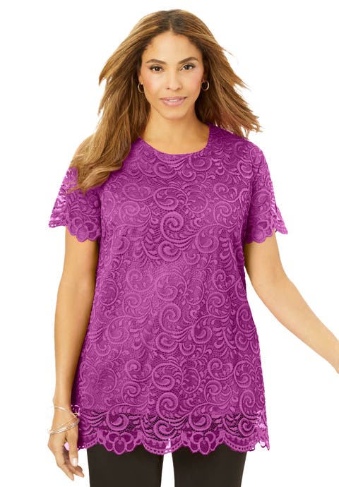 Stretch Lace Tunic (Plus Available)