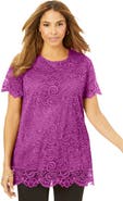 Jessica London Stretch Lace Tunic