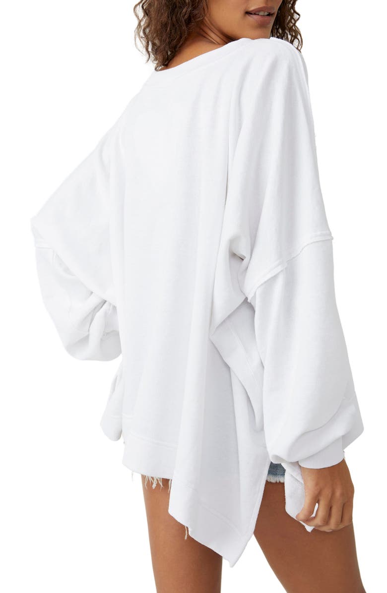 Free People Daisy Oversize Cotton Blend Sweatshirt, Alternate, color, 