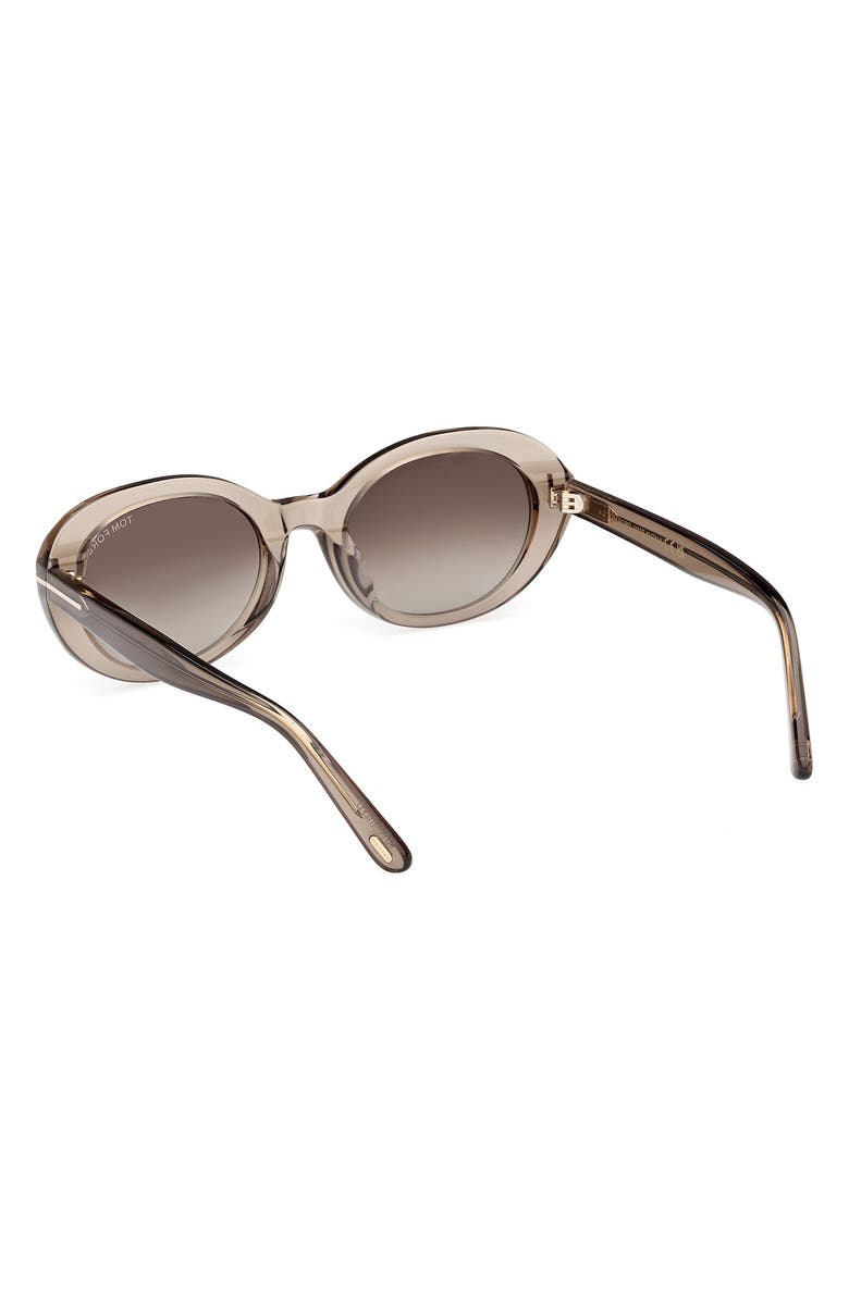TOM FORD 54mm Gradient Oval Sunglasses, Alternate, color, Brown / Gradient Brown