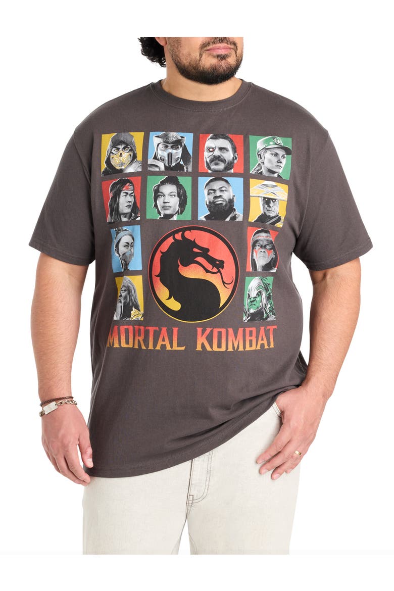 Big & Tall Mortal Kombat Graphic Tee, Main, color, CHARCOAL