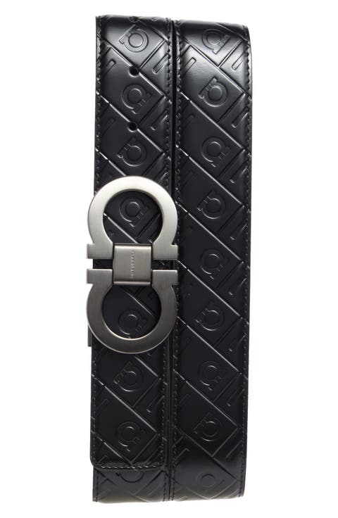 Gancini Debossed Belt