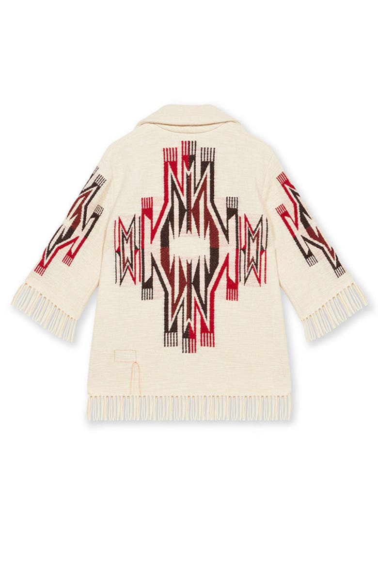 Fortela Freya Navajo Wool Blend Cardigan, Alternate, color, White