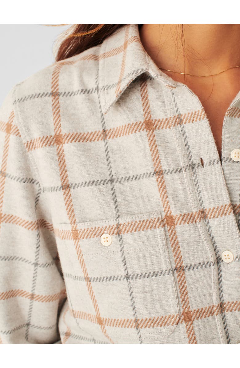Faherty Legend Knit Button-Up Shirt, Alternate, color, Open Tundra Windowpane