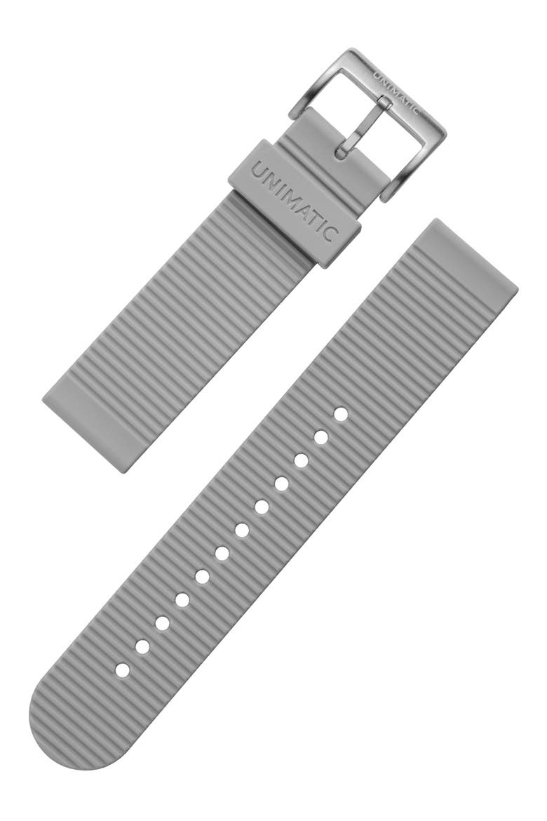 Synthetic Rubber Watchband, Main, color, GRAY