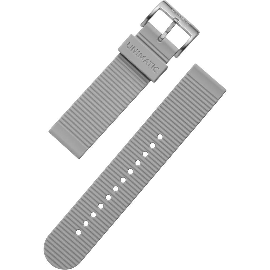 Unimatic Synthetic Rubber Watchband In Gray