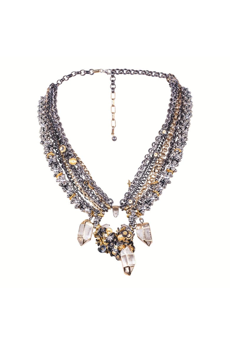 Star Of A Story Necklace, Main, color, Gold/Silver