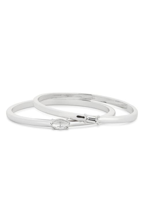 NORDSTROM RACK NORDSTROM RACK SET OF 2 CUBIC ZIRCONIA BANGLE BRACELETS