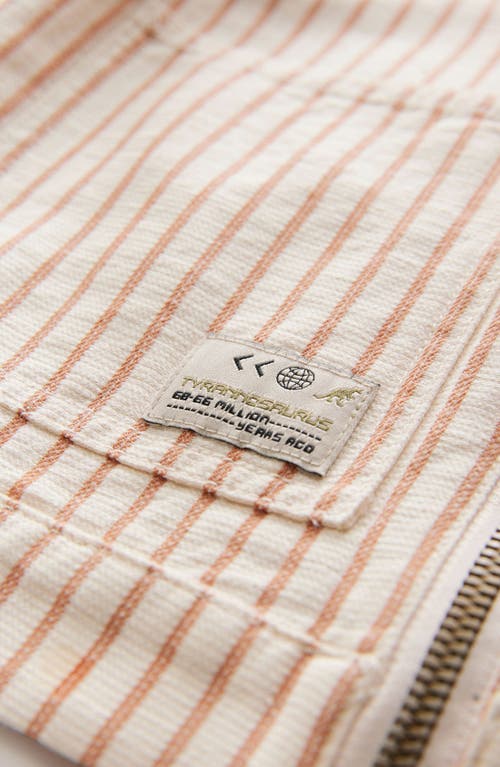 Next Kids' Stripe Zip Overshirt In Brown
