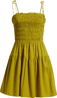 Cleobella Malika Smocked Tie Strap Minidress