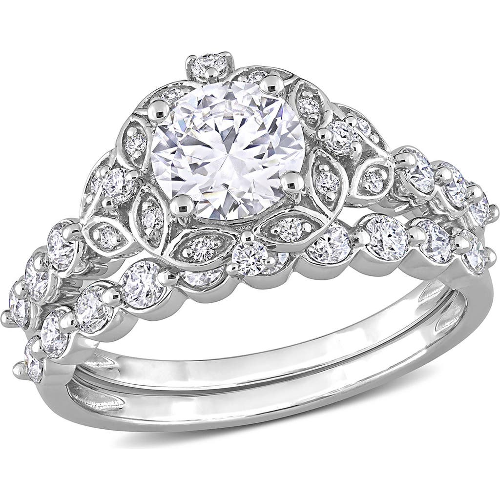 DELMAR Sterling Silver Dew Lab Created Moissanite Ring at Nordstrom Rack, Size 5