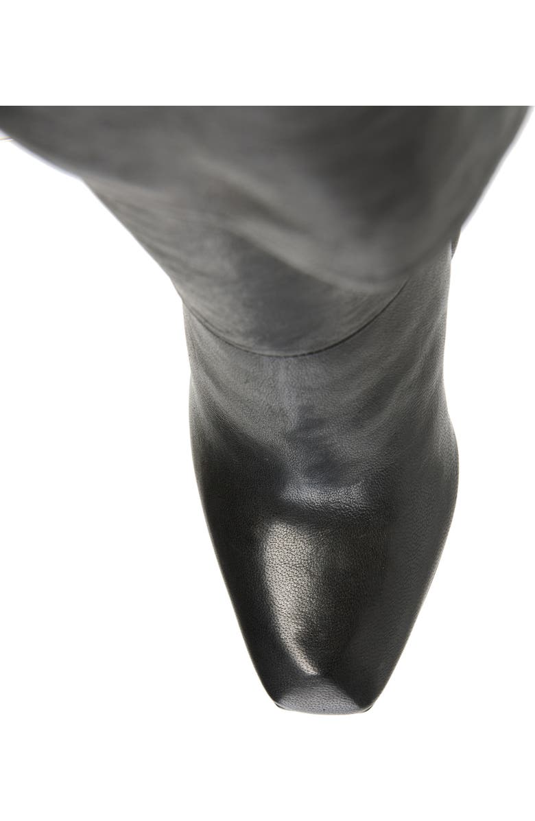 McQueen Lace-up Cuff Horn Heel Knee High Boot, Alternate, color,