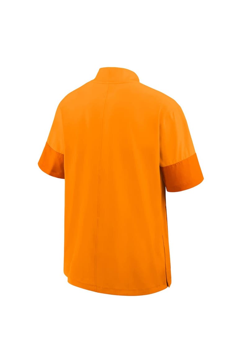 Men's Nike Tennessee Orange Tennessee Volunteers 2025 Sideline Short Sleeve Quarter-Zip Coach Jacket, Alternate, color, Tennessee Orange