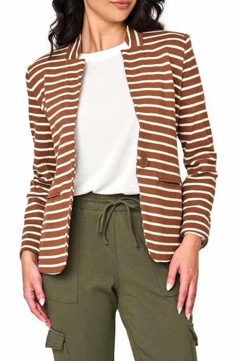 Stripe Knit Blazer