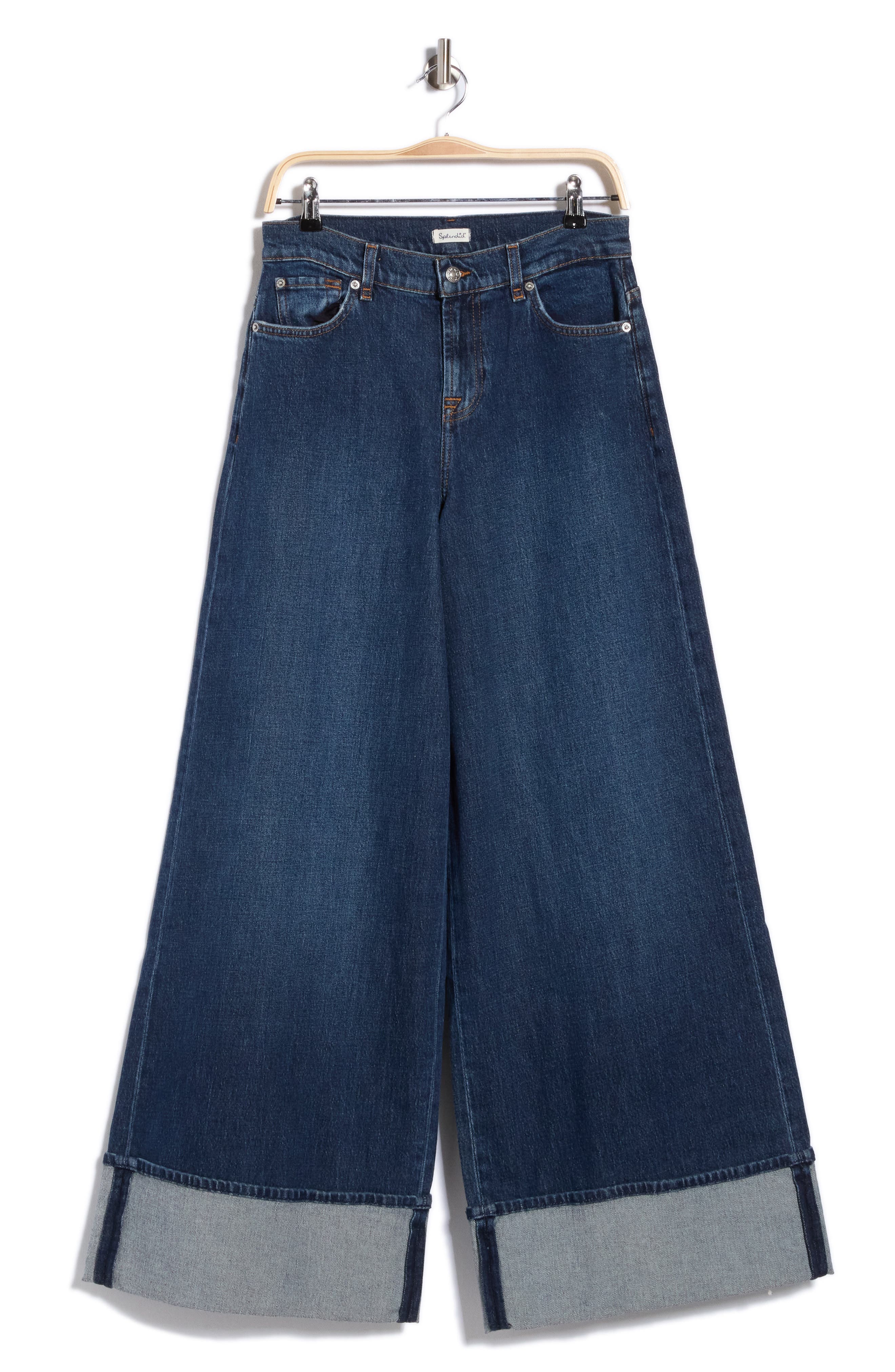 Ravyn High Waist Cuffed Wide Leg Jeans