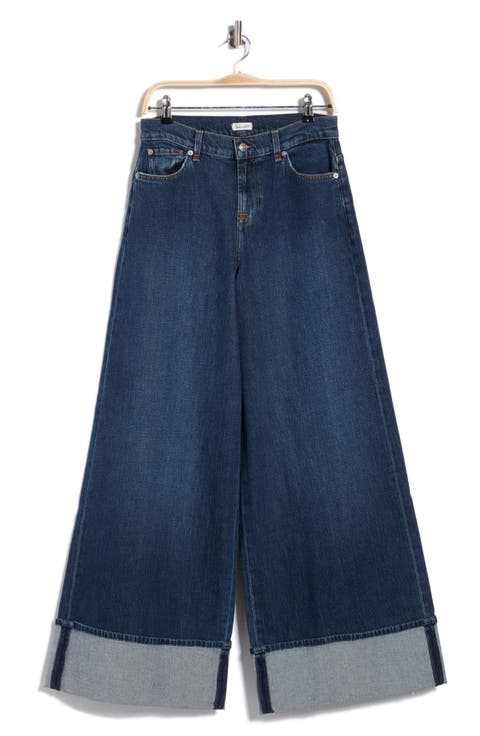 Ravyn High Waist Cuffed Wide Leg Jeans