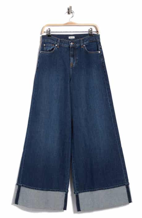 Ravyn High Waist Cuffed Wide Leg Jeans