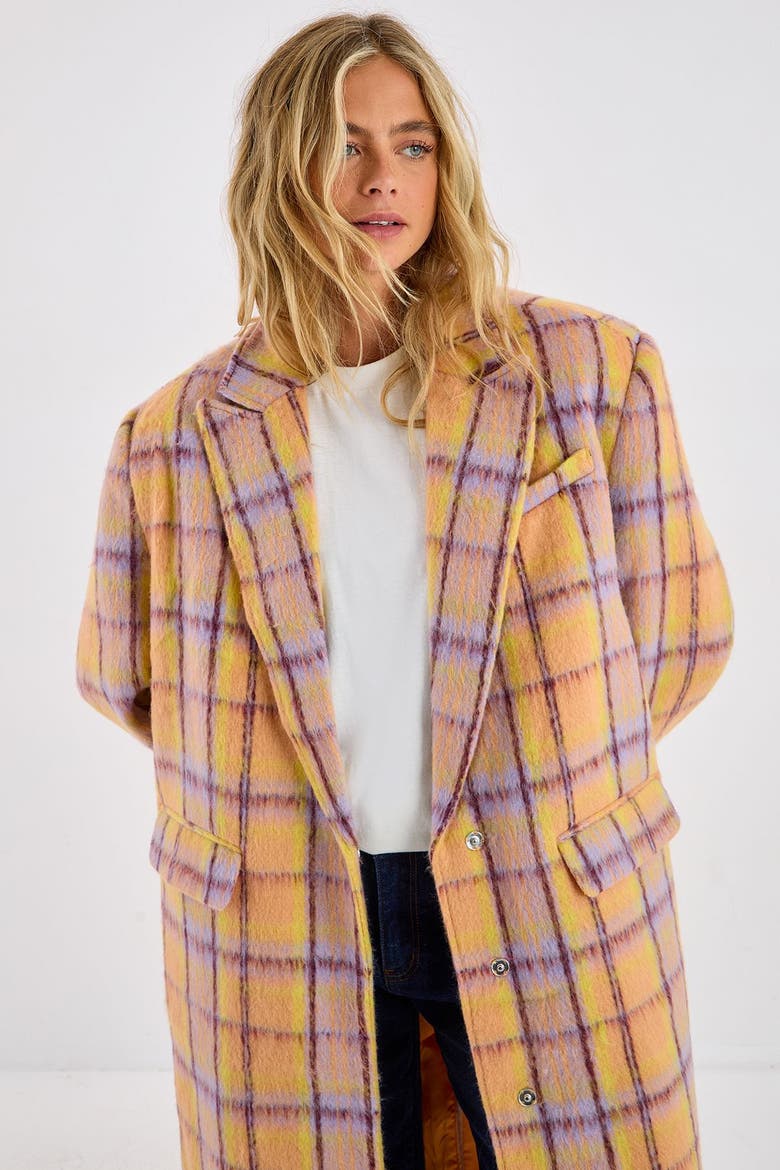 Single Breasted Tailored Coat, Alternate, color, Multi