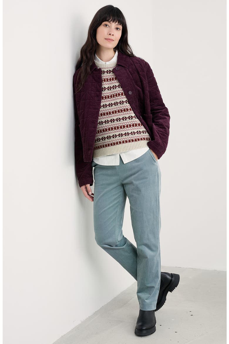 Lemon Porch Merino Wool Blend Sweater Vest, Alternate, color, KNIT ARAN DARK HELLEBORE