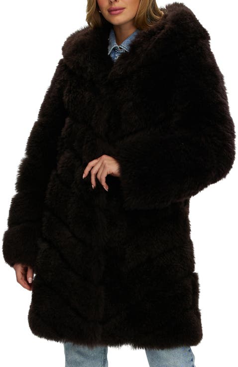 Select Genuine Shearling Diagonal Parka