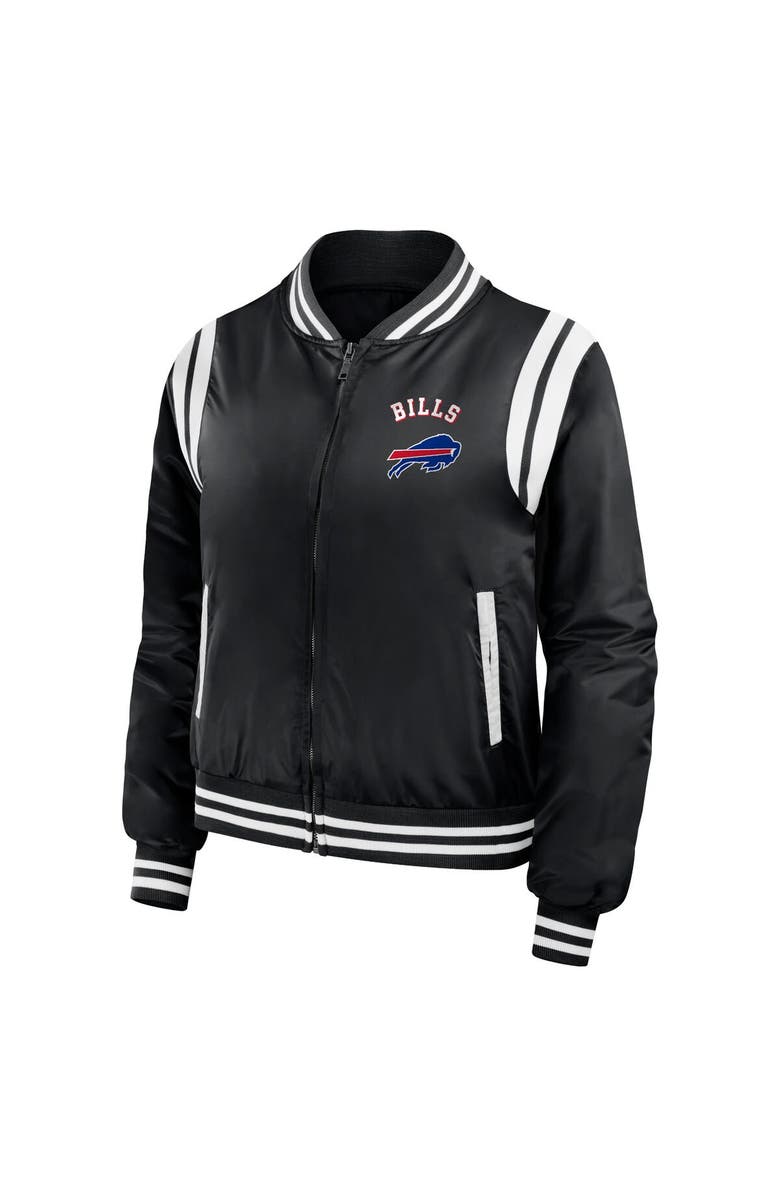 WEAR by Erin Andrews Women's WEAR by Erin Andrews Black Buffalo Bills Full-Zip Bomber Jacket, Alternate, color,
